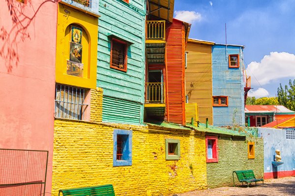 Colorful Caminito street in the La Boca neighborhood of Buenos Aires Colorful Caminito street in the La Boca neighborhood of Buenos Aires