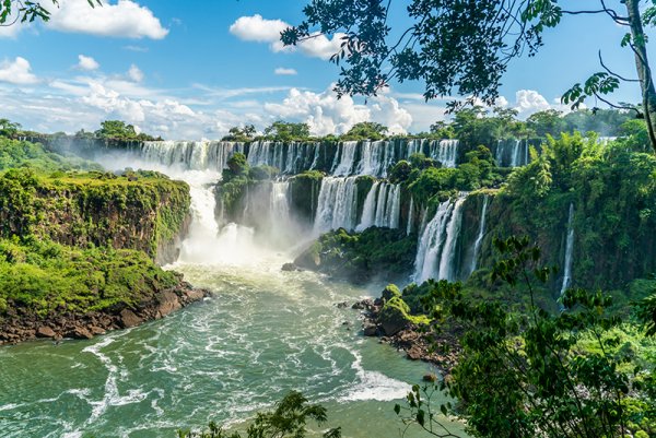Part of The Iguazu Falls seen from the Argentinian National Park Part of The Iguazu Falls seen from the Argentinian National Park